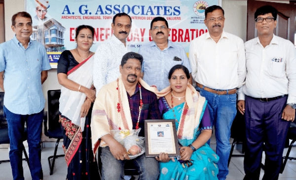 ಕನ್ಸಲ್ಟಿಂಗ್ ಎಂಜಿನಿಯರ್ ರಾಜೇಶ್ ಶೇಟ್ ಹಾಂಕಾ° ಸನ್ಮಾನ